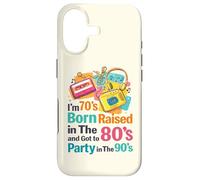 Carcasa para iPhone 17 Soy 70 nací Criado en los 80 y FUI de Fiesta en los 90