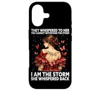 Carcasa para iPhone 17 Soy la tormenta, Ella susurró, Mariposa, inspiradora