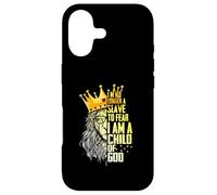 Carcasa para iPhone 17 Soy Rey Ya No Un Esclavo Al Temer Soy Un Hijo De Dios León