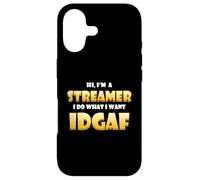 Carcasa para iPhone 17 Soy un Streamer Haz lo Que Quiero Idgaf Funny Gamer IRL Streamer
