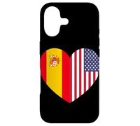 Carcasa para iPhone 17 Spain and USA Flags: United in Friendship and Pride