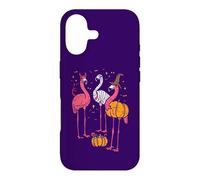 Carcasa para iPhone 17 Spooky Flamingo Trio Divertido Halloween