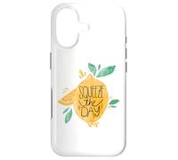 Carcasa para iPhone 17 Squeeze The Day - Diseño artístico de Fruta de limón - Aprovecha el día