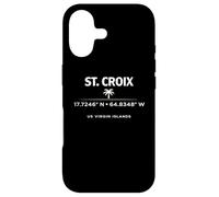Carcasa para iPhone 17 St Croix USVI Coordenadas Diseño de Viajes