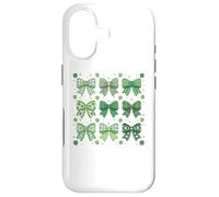 Carcasa para iPhone 17 St Patrick’s Day Green Shamrock Bow Coquette St Patricks Day
