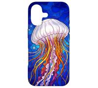 Carcasa para iPhone 17 Stained Glass Jellyfish Mosaic Art Ocean Creature