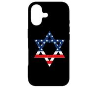 Carcasa para iPhone 17 Star of David Jewish US Flag Half Jew Purim Love Israel Gift