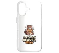 Carcasa para iPhone 17 Stay Cozy Beaver Vibes - Peluche de Castor