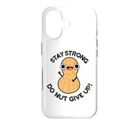 Carcasa para iPhone 17 Stay Strong Do Nut Give Up, Divertido Juego de Palabras con Cacahuetes