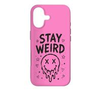 Carcasa para iPhone 17 Stay Weird Creepy Smile Humor gótico Estética Espeluznante