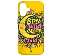 Carcasa para iPhone 17 Stay Wild Moon Child, diseño Retro y Celestial