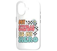 Carcasa para iPhone 17 Stepdad Hero Cute Retro Floral Fathers Day Appreciation