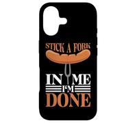 Carcasa para iPhone 17 Stick A Fork In Me I'm Done Dicho sarcástico y humorístico