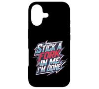 Carcasa para iPhone 17 Stick A Fork In Me I'm Done Humor Sarcastic Saying |-