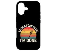 Carcasa para iPhone 17 Stick A Fork In Me I'm Done Humor Sarcastic Saying |-