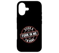 Carcasa para iPhone 17 Stick A Fork In Me I'm Done Humor Sarcastic Saying |-