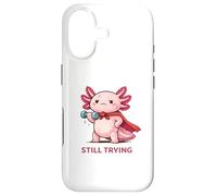 Carcasa para iPhone 17 Still Trying | Cute Superhero Axolotl Gym Motivación