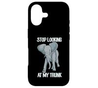 Carcasa para iPhone 17 Stop Looking At My Trunk Funny Elephant Pun Design