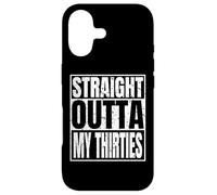 Carcasa para iPhone 17 Straight Outta My Thirties 40th Birthday Funny 40 Years Old