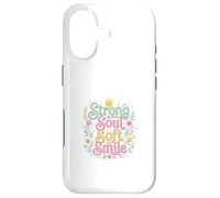 Carcasa para iPhone 17 Strong Soul Soft Smile Floral Diseño Inspirador