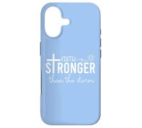 Carcasa para iPhone 17 Stronger Than The Storm Christian Faith Over Fear Psalm 93 4