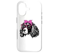 Carcasa para iPhone 17 süße English Springer Spaniel Bandana Brille