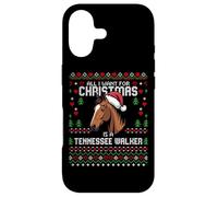 Carcasa para iPhone 17 Suéter navideño de Tennessee Walker Horse, Feo, con Forma de Caballo