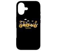Carcasa para iPhone 17 Sunflower Keep Positive Butterflies Quotes Butterfly