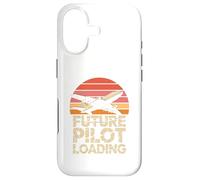 Carcasa para iPhone 17 Sunset Airplane Futuro Piloto Cargando Aviación