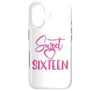 Carcasa para iPhone 17 Sweet Sixteen para niñas, Color Rosa, 16 años, 16 cumpleaños