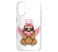 Carcasa para iPhone 17 Sweet Valentine's Day Sloth Angel with Pink Wings