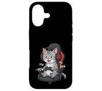 Carcasa para iPhone 17 Tabby Cat Gamer Reproductor de Videojuegos Gaming Streamer