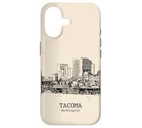 Carcasa para iPhone 17 Tacoma Washington Vintage Horizonte Dibujo