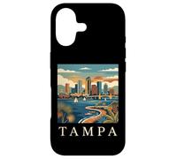 Carcasa para iPhone 17 Tampa Florida Retro Vintage Skyline Bay Waterfront Atardecer