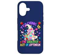 Carcasa para iPhone 17 Teacher Unicorn Mom Teaching Is Greatest Act of Optimism