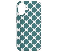 Carcasa para iPhone 17 Teal White Circle with Corners Star Oceanic Nautical Pattern