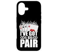 Carcasa para iPhone 17 Tengo un Gran par de Jugadores de Cartas de póquer Casino Jugador Divertido