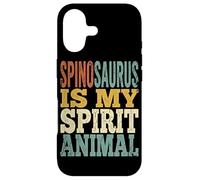 Carcasa para iPhone 17 Texto Retro de Spinosaurus Is My Spirit Animal