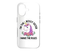 Carcasa para iPhone 17 The Bossy Sister I Make The Rules Unicornio Hermano