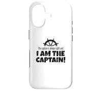 Carcasa para iPhone 17 The Captain Is Always Right (Negro) Navegación Divertida