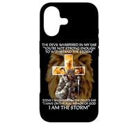 Carcasa para iPhone 17 The Devil Whispered In My Ear I Am The Storm Regalos Cristianos