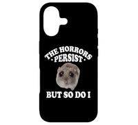 Carcasa para iPhone 17 The Horrors Persist But So Do I Sad Hamster Meme Lover