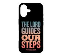 Carcasa para iPhone 17 The Lord Guides Our Steps Proverbios 16:9 Versículo de la Biblia