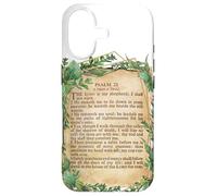 Carcasa para iPhone 17 The Lord is My Shepherd Salmo 23 Leaf Art Design Religious