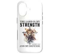 Carcasa para iPhone 17 The Lord is My Strength & My Defense Exodus 15:2 Bible Lion