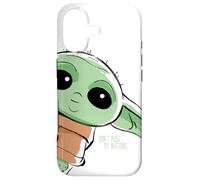 Carcasa para iPhone 17 The Mandalorian The Child Don't Push My Buttons White