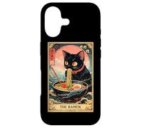 Carcasa para iPhone 17 The Ramen Tarot Card Ramen Cat Tazón de Fideos japoneses Vintage