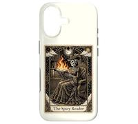 Carcasa para iPhone 17 The Spicy Reader Tarot Card Skeleton Romantasy Amante de los Libros