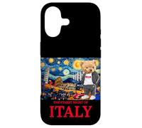 Carcasa para iPhone 17 The Starry Night of Italy, Teddy Bear in Italy Landmarks