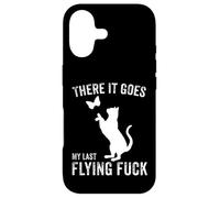Carcasa para iPhone 17 There It Goes My Last Flying Fuck Funny Sarcastic Cat Adulto
